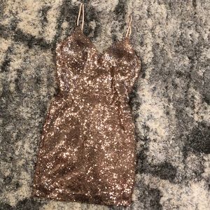 Rose Gold Mini Dress 💖